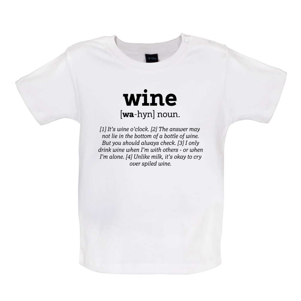 Definition Wine Baby T Shirt