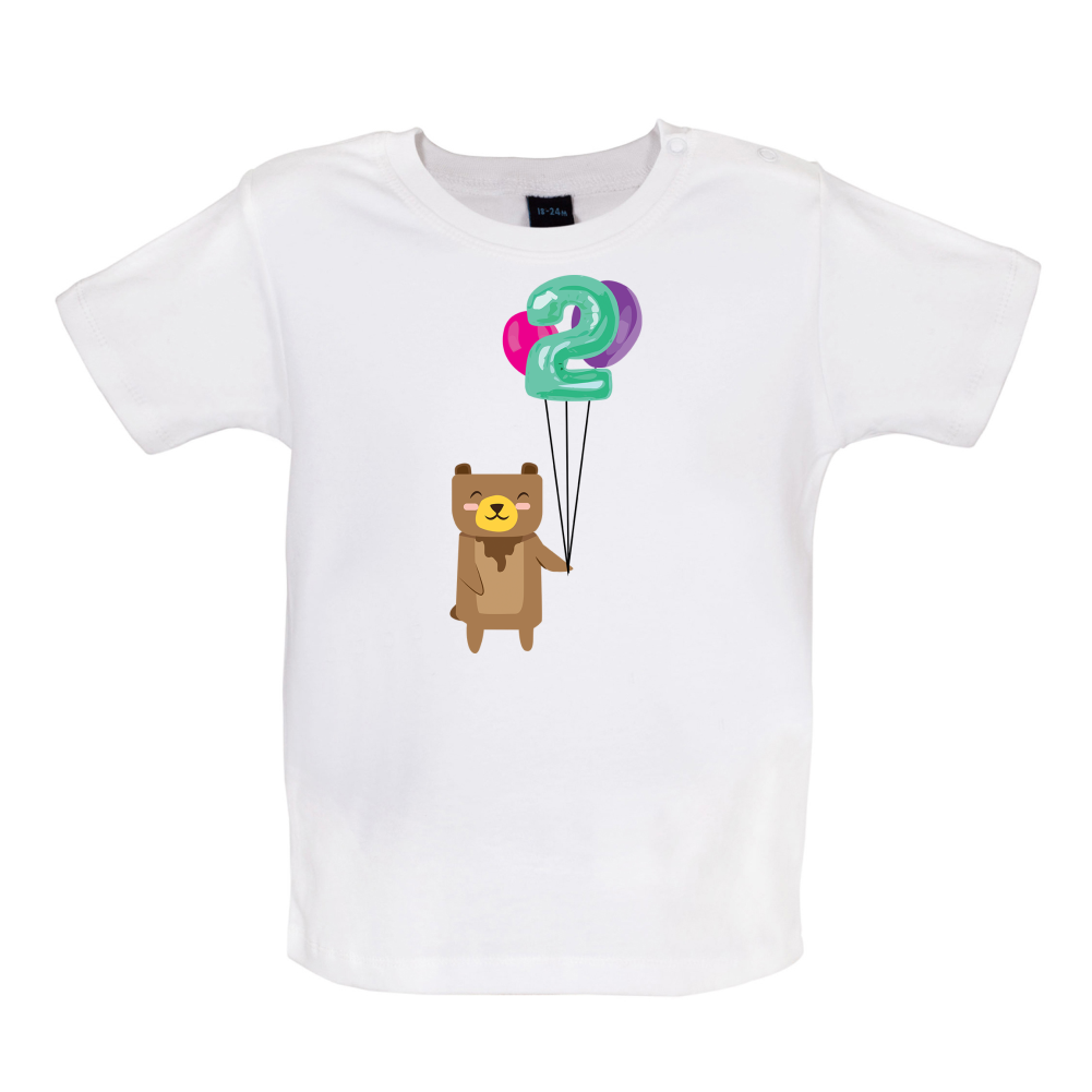 2nd Birthday Bear Baby T Shirt