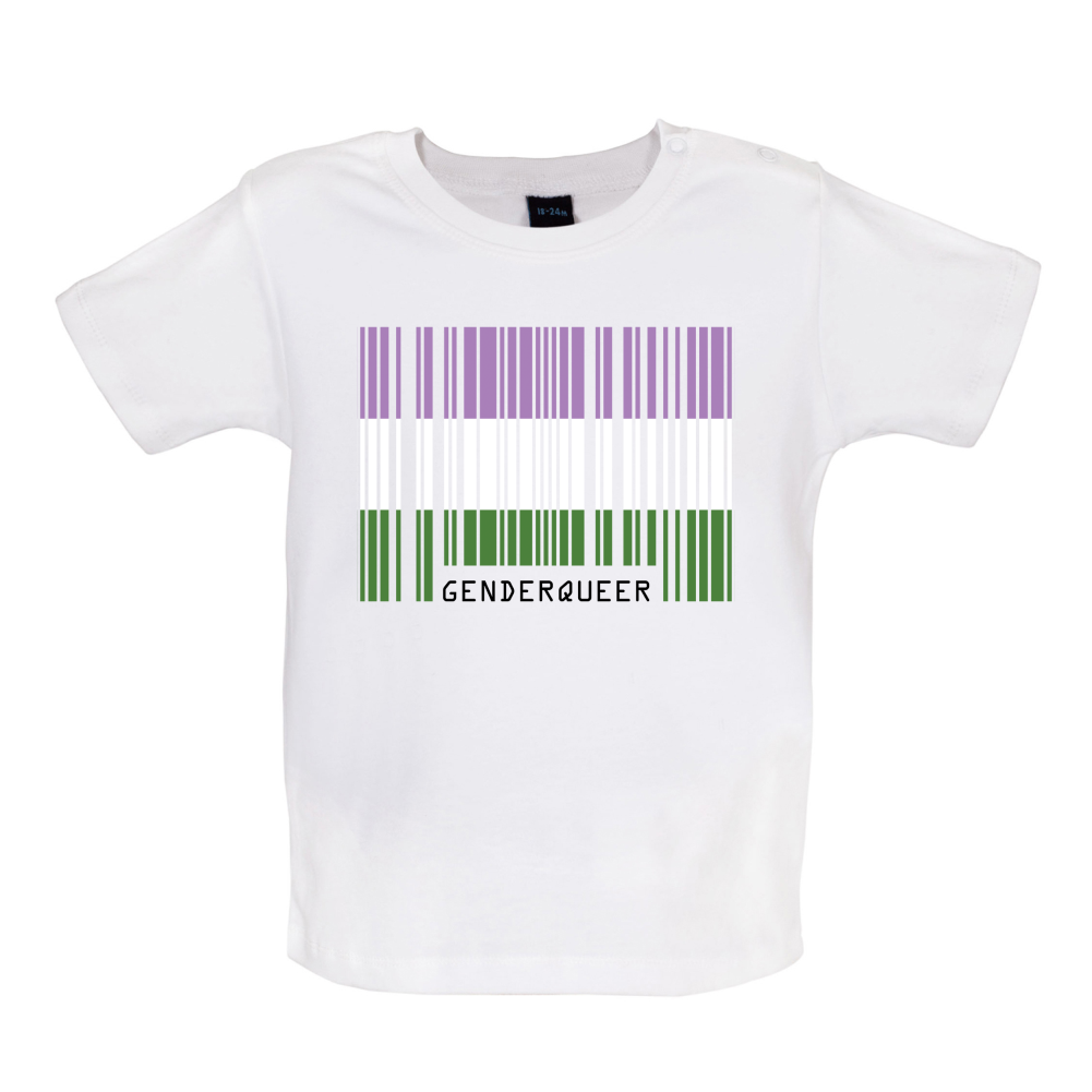 LGBT Barcode Flags - Gender Queer Baby T Shirt