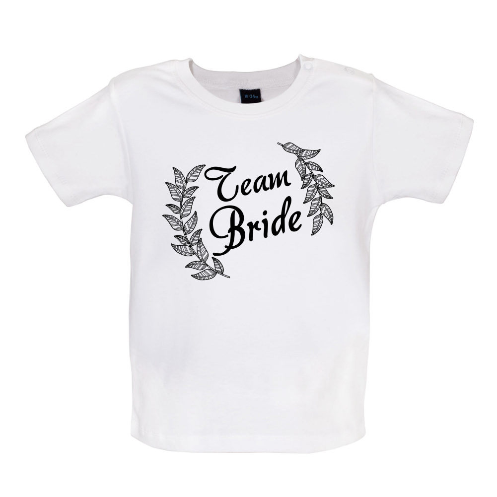 Team Bride Floral Baby T Shirt