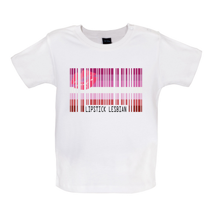 LGBT Barcode Flags - Lipstick Lesbian Baby T Shirt