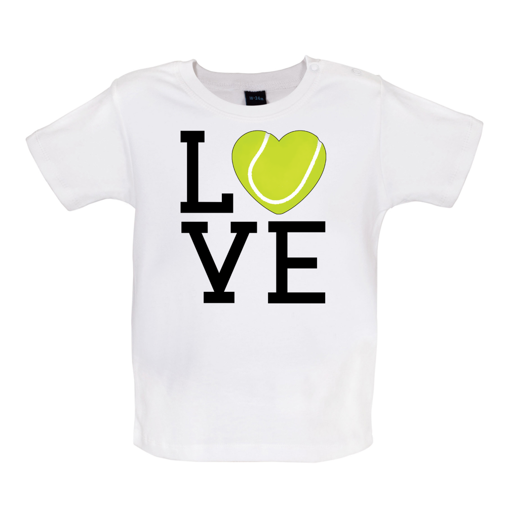 I Love Tennis Baby T Shirt