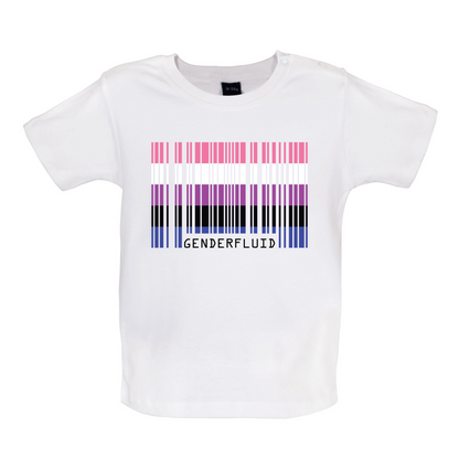 LGBT Barcode Flags - Gender Fluid Baby T Shirt