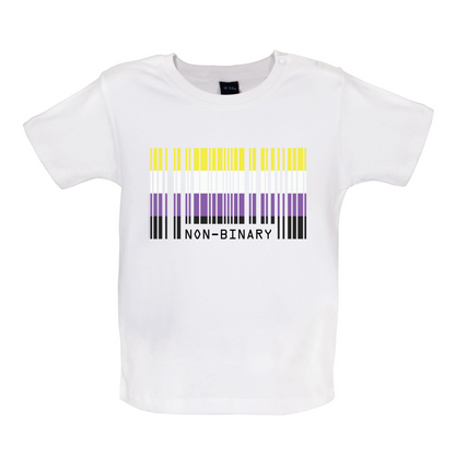 LGBT Barcode Flags - Nonbinary Baby T Shirt