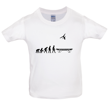 Evolution Of Man Trampolining Kids T Shirt