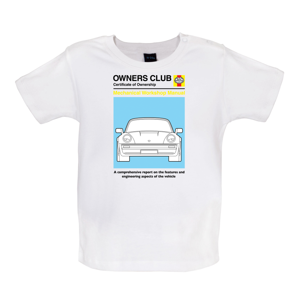 Car Owners Manual 930 Turbo Baby T Shirt