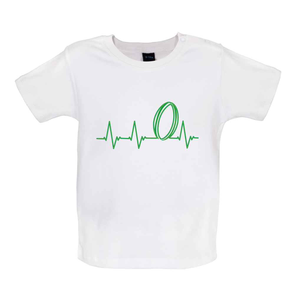 Rugby Heartbeat Baby T Shirt