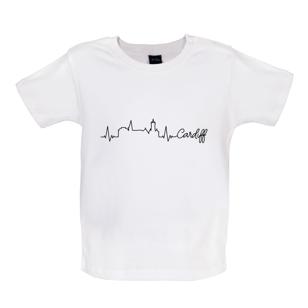 Cardiff Heartbeat Baby T Shirt