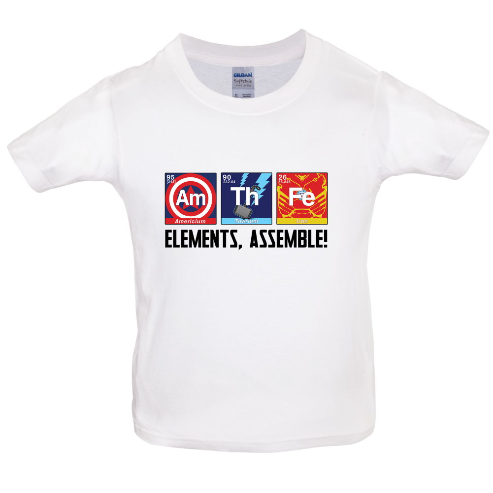 Elements, Assemble! Kids T Shirt