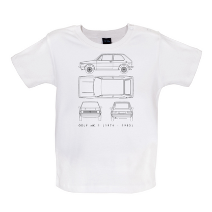 4 View Golf MK1  Baby T Shirt