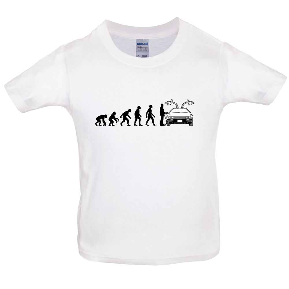 Evolution of Man DMC-12 Driver Kids T Shirt
