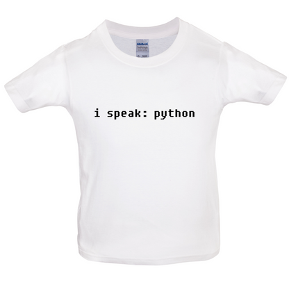 I Speak Python Kids T Shirt