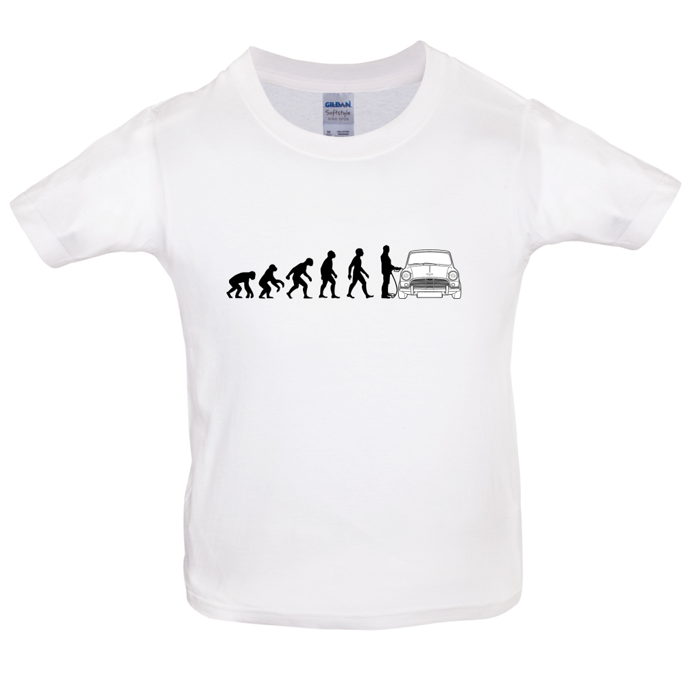 Evolution of Man Austin Cooper Driver Kids T Shirt