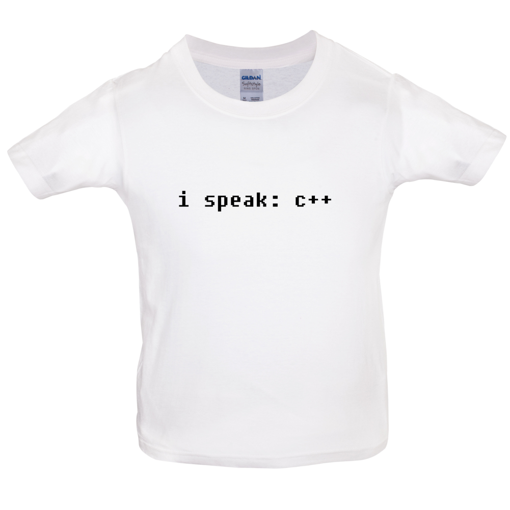 I Speak C Plus Plus Kids T Shirt