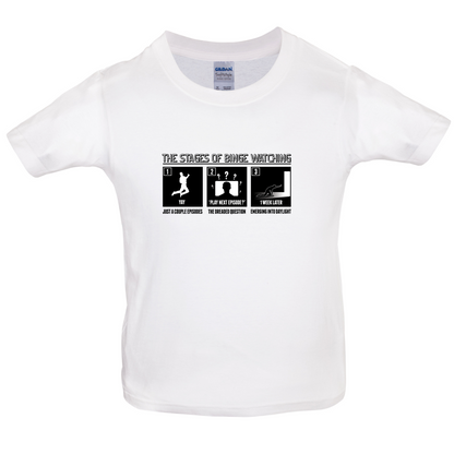 Stages Of Binge Watching Kids T Shirt