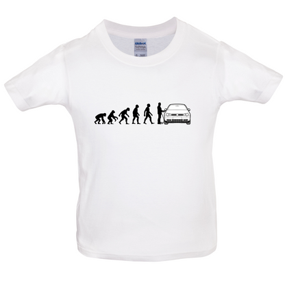 Evolution of Man Mk4 Golf Driver Kids T Shirt