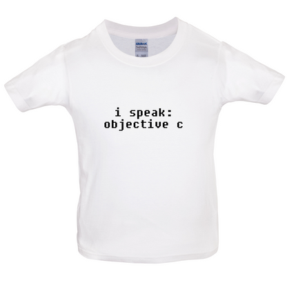 I Speak Objective C Kids T Shirt