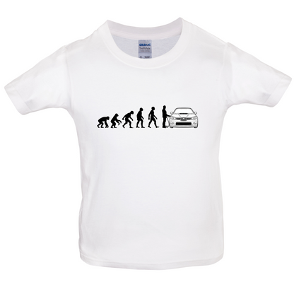 Evolution of Man Impreza Driver Kids T Shirt