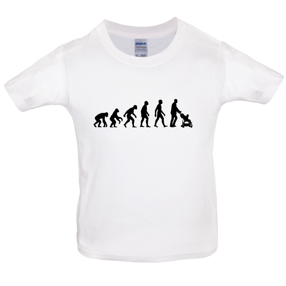 Evolution Of Man Push Chair Kids T Shirt