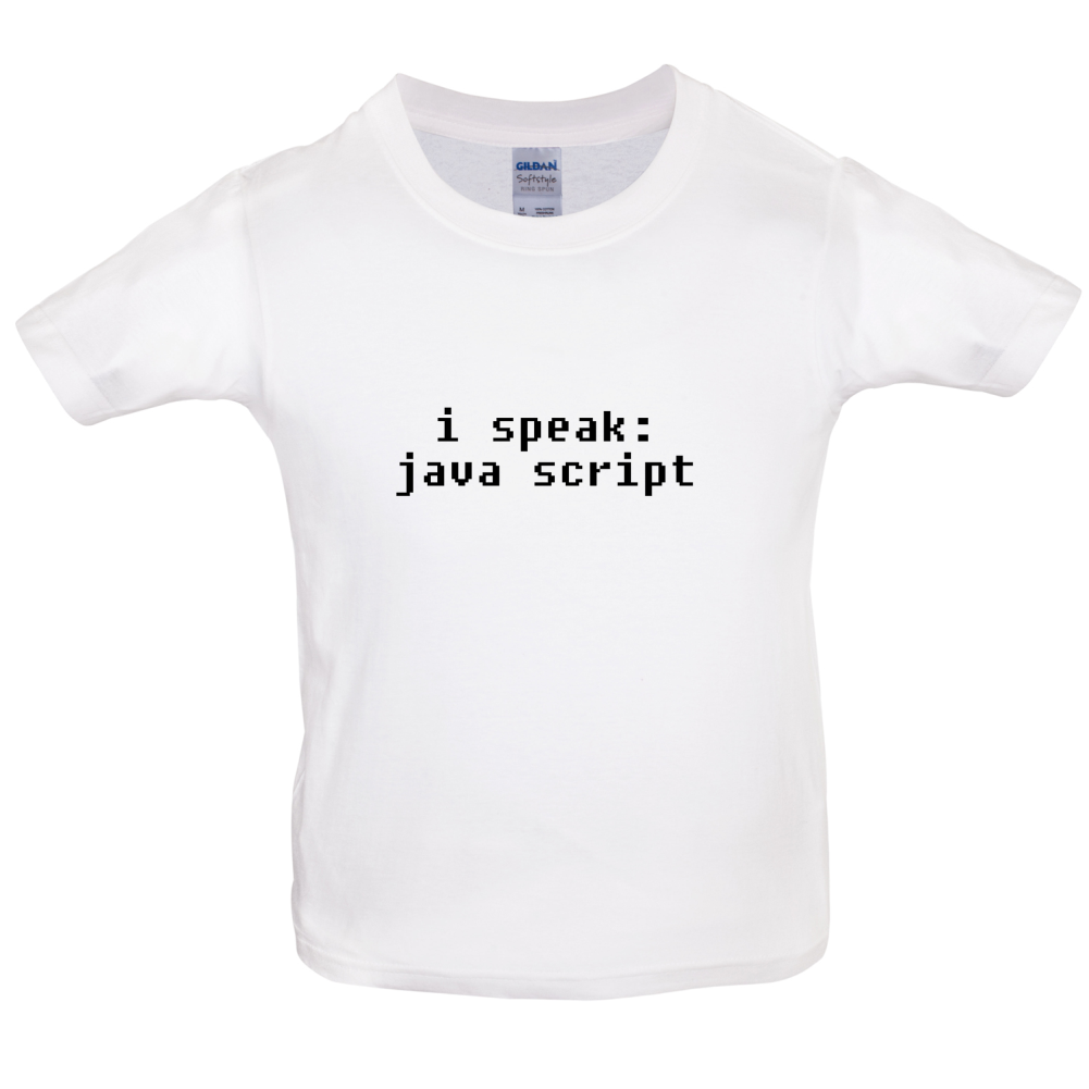 I Speak Javascript Kids T Shirt