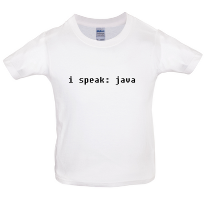 I Speak Java Kids T Shirt