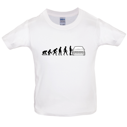 Evolution of Man Mk1 Golf Driver Kids T Shirt