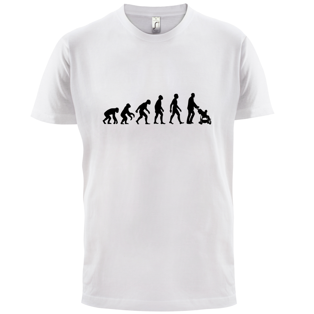 Evolution Of Man Push Chair T Shirt