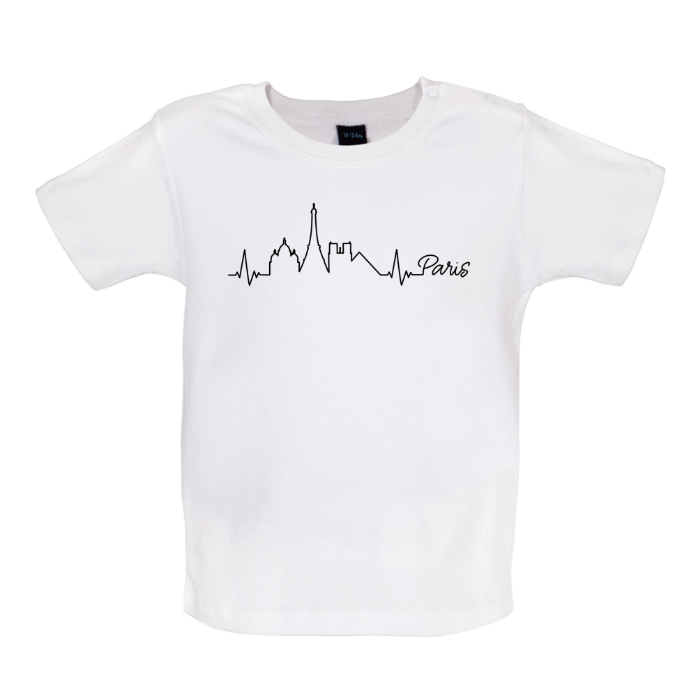 Paris Heartbeat Baby T Shirt