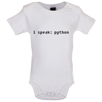 I Speak Python Baby T Shirt