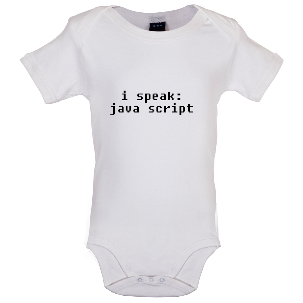 I Speak Javascript Baby T Shirt