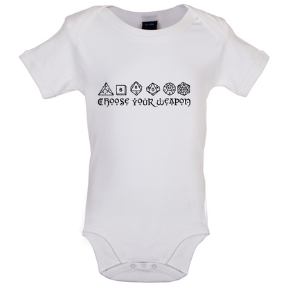 Choose your Weapon (D&D Dice) Baby T Shirt