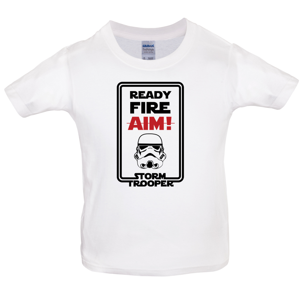 Ready Fire Aim Kids T Shirt