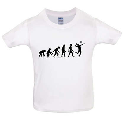 Evolution of Man Volleyball Kids T Shirt