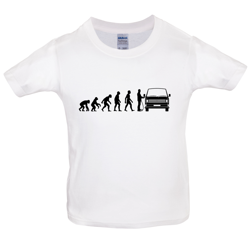 Evolution of Man T3 - T25 Campervan Kids T Shirt