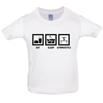 Eat Sleep Gymnastics Kids T Shirt