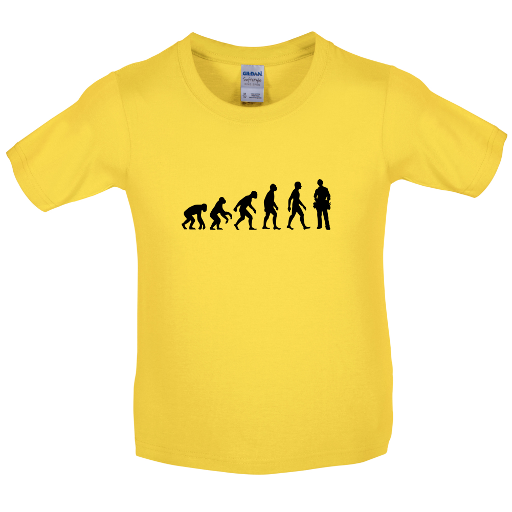 Evolution Of Man Electrician Kids T Shirt