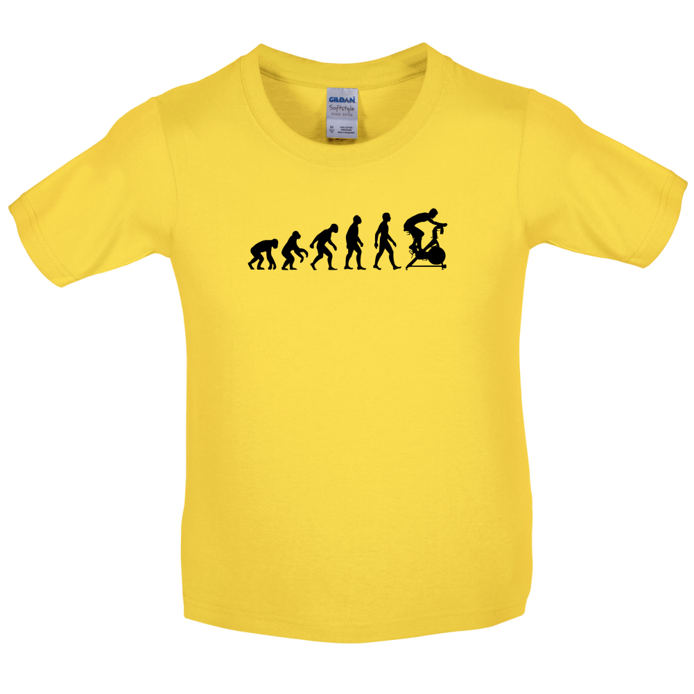 Evolution Of Man Spin Kids T Shirt