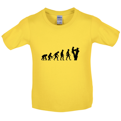 Evolution Of Man Tree Surgeon Kids T Shirt