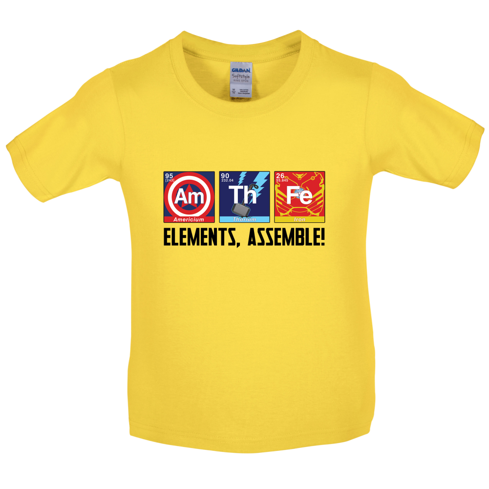 Elements, Assemble! Kids T Shirt