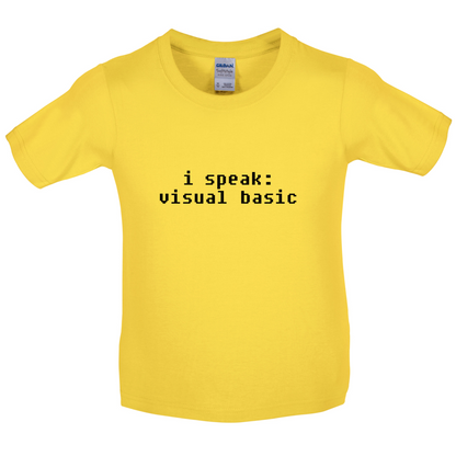 I Speak VB Kids T Shirt