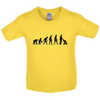 Evolution Of Man Push Chair Kids T Shirt