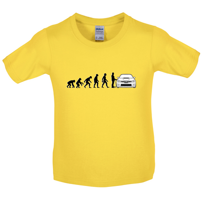 Evolution of Man Impreza Driver Kids T Shirt