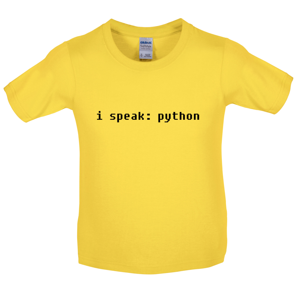 I Speak Python Kids T Shirt
