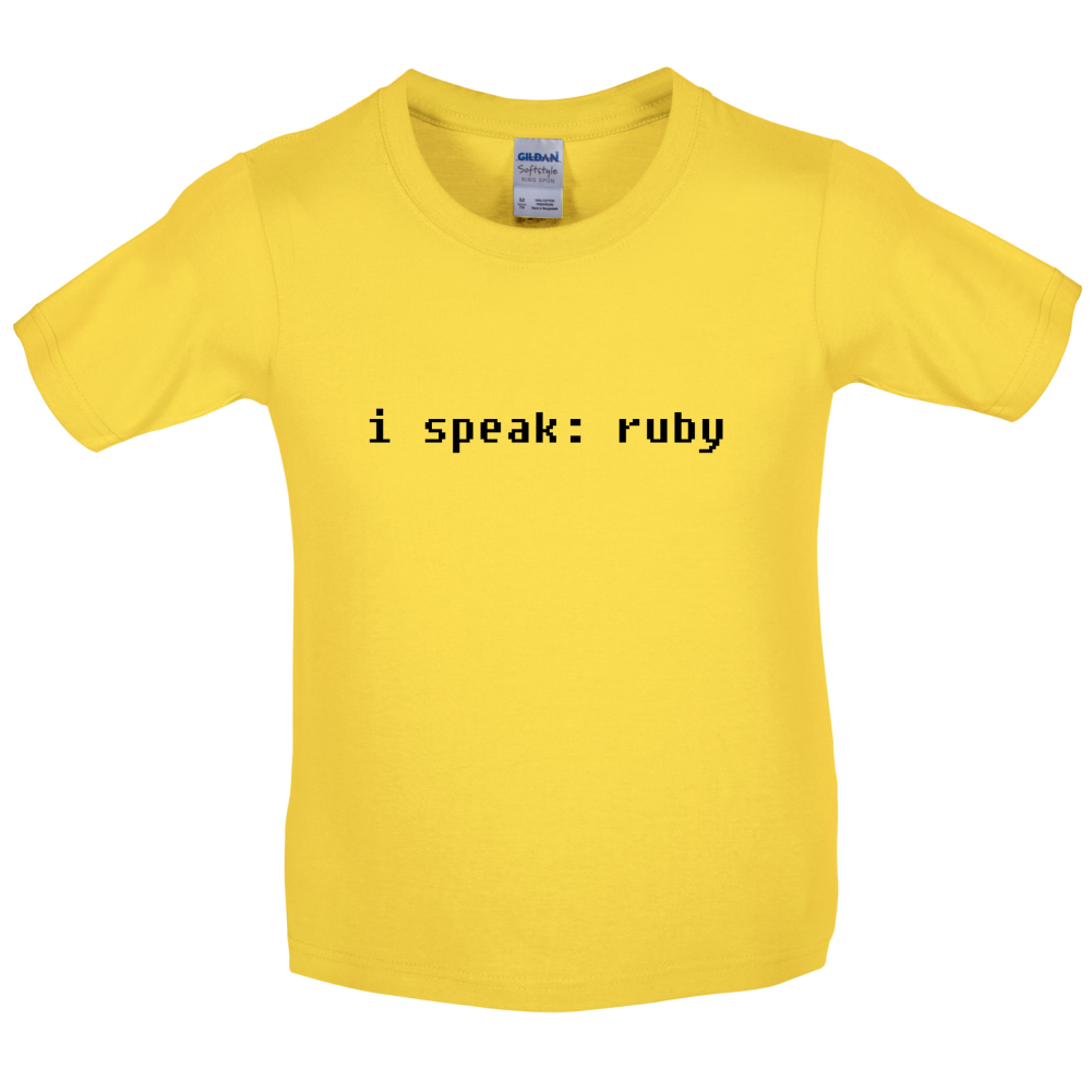 I Speak Ruby Kids T Shirt