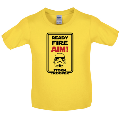 Ready Fire Aim Kids T Shirt