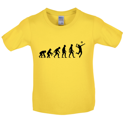 Evolution of Man Volleyball Kids T Shirt