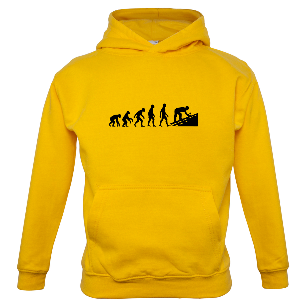 Evolution Of Man Roofer Kids T Shirt