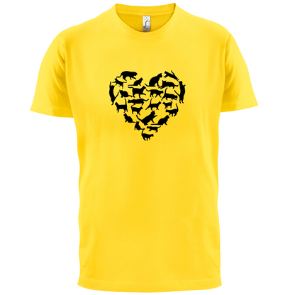 Love Heart Cats T Shirt