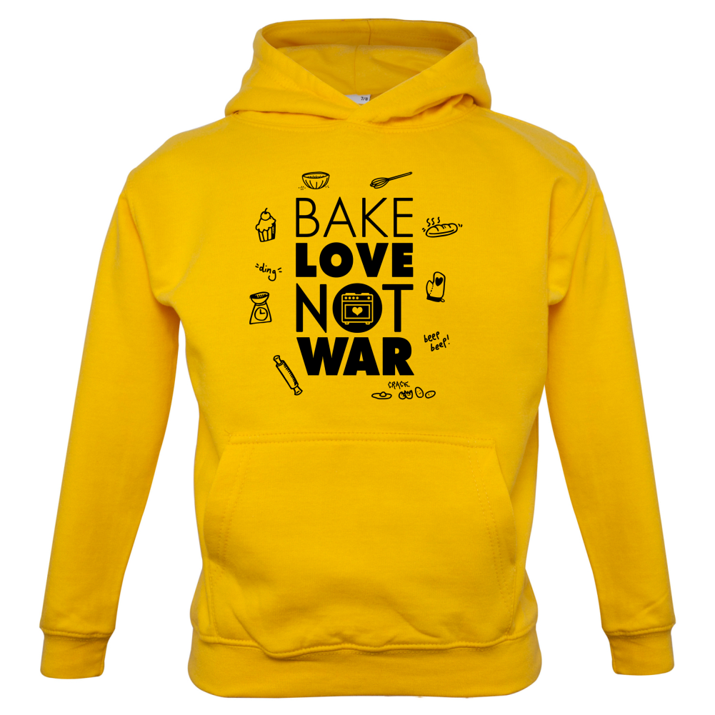 Bake Love Not War Kids T Shirt