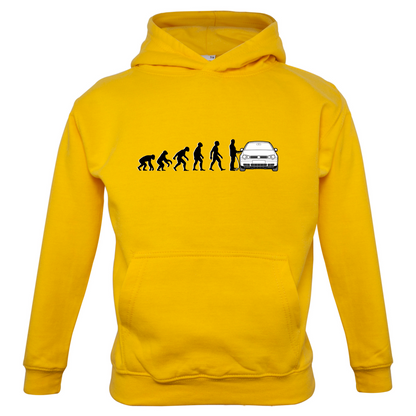 Evolution of Man Mk4 Golf Driver Kids T Shirt